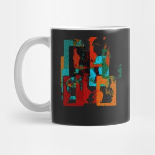 City Forms. Abstract Geometric Cityscape With Fuzzy Texture. Mug